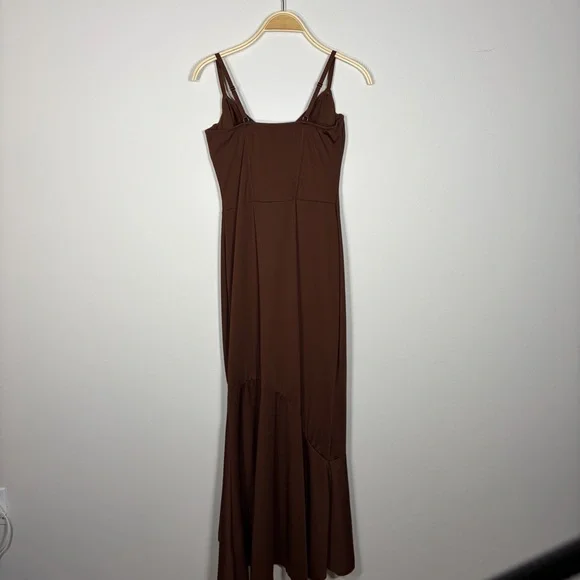 Brown Corset Evening Gown with Built-In Shapewear and Bra (Wedding Guest, Prom) - Picture 7 of 10